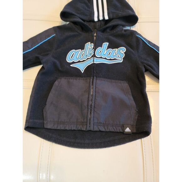 VINTAGE Adidas Jacket zip front Hoodie 12 months - Picture 2 of 7